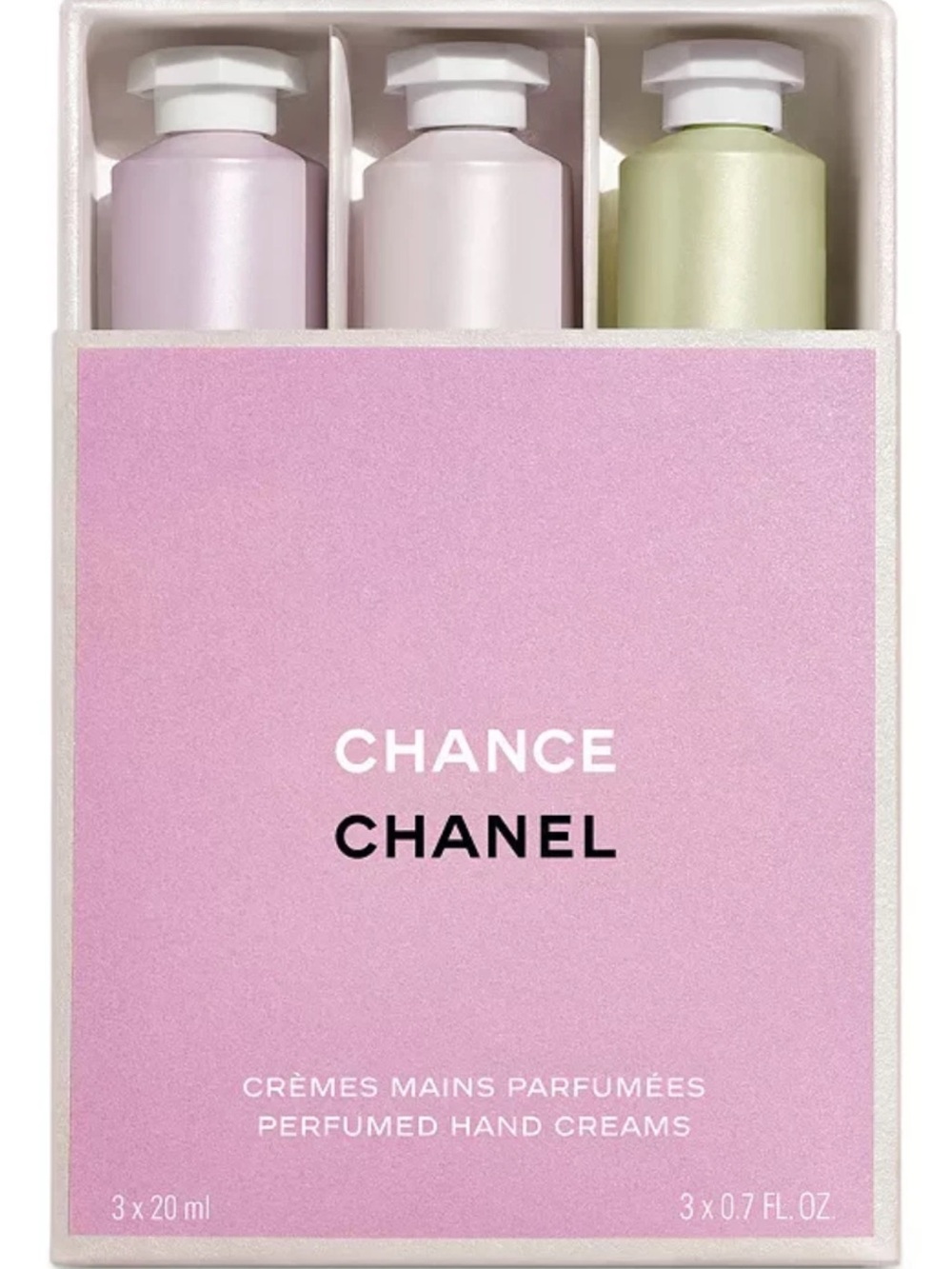 CHANEL Chance Perfumed Hand Cream Trio - Pink & Light Green